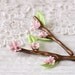 Twig Hair Bobby Pins with Cherry Sakura Blossom Flowers