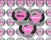4x6 Editable PDF - Dream Wings Digital Collage Sheet (No. 627) - 1 Inch Circles for Round Bottle Caps, Magnets, Hair Bow Centers, & More