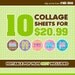 Choose 10 Tragic Pixels' Digital Collage Sheets for 20.99