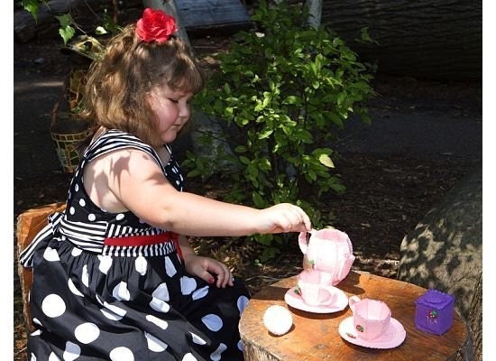 I'm A Little Tea Pot... Felt Pink and Purple Tea Set