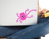 Pinky the Octopus vinyl Decal Laptop Decal
