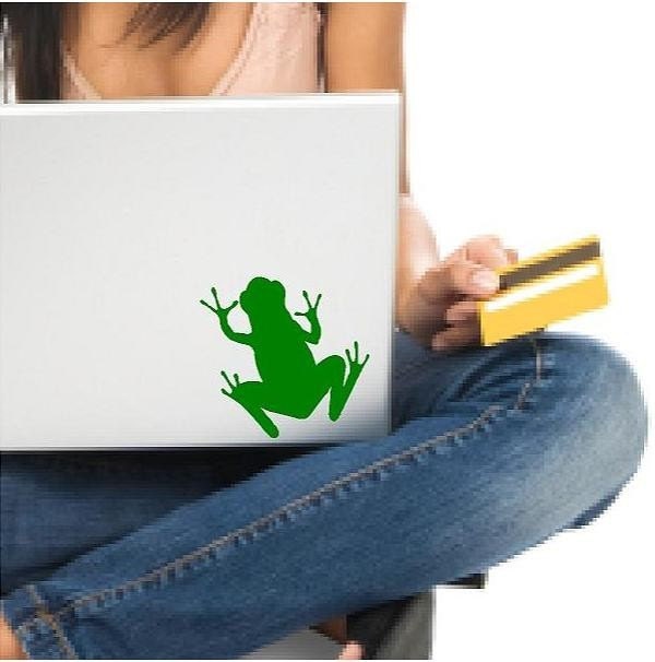 Very Cool Vinyl Frog Laptop Decal