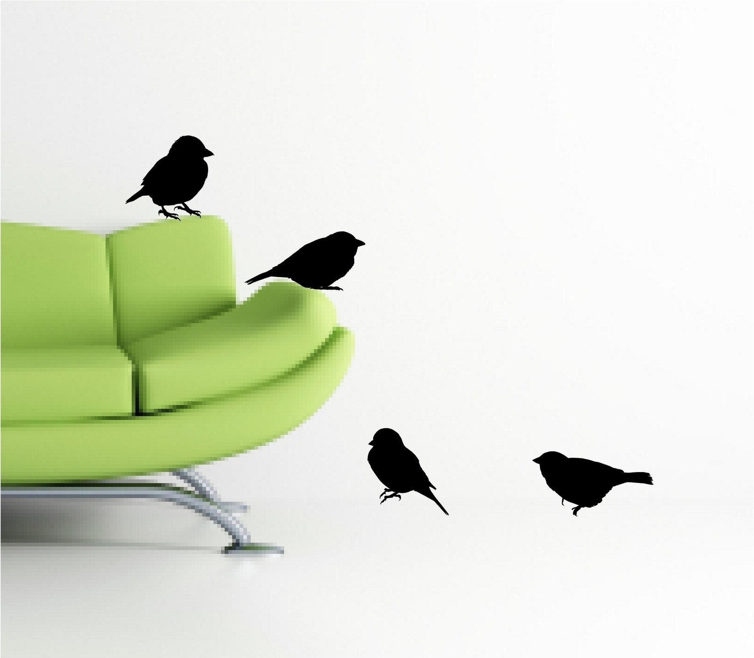 Bird Set Vinyl Lettering Vinyl Decal