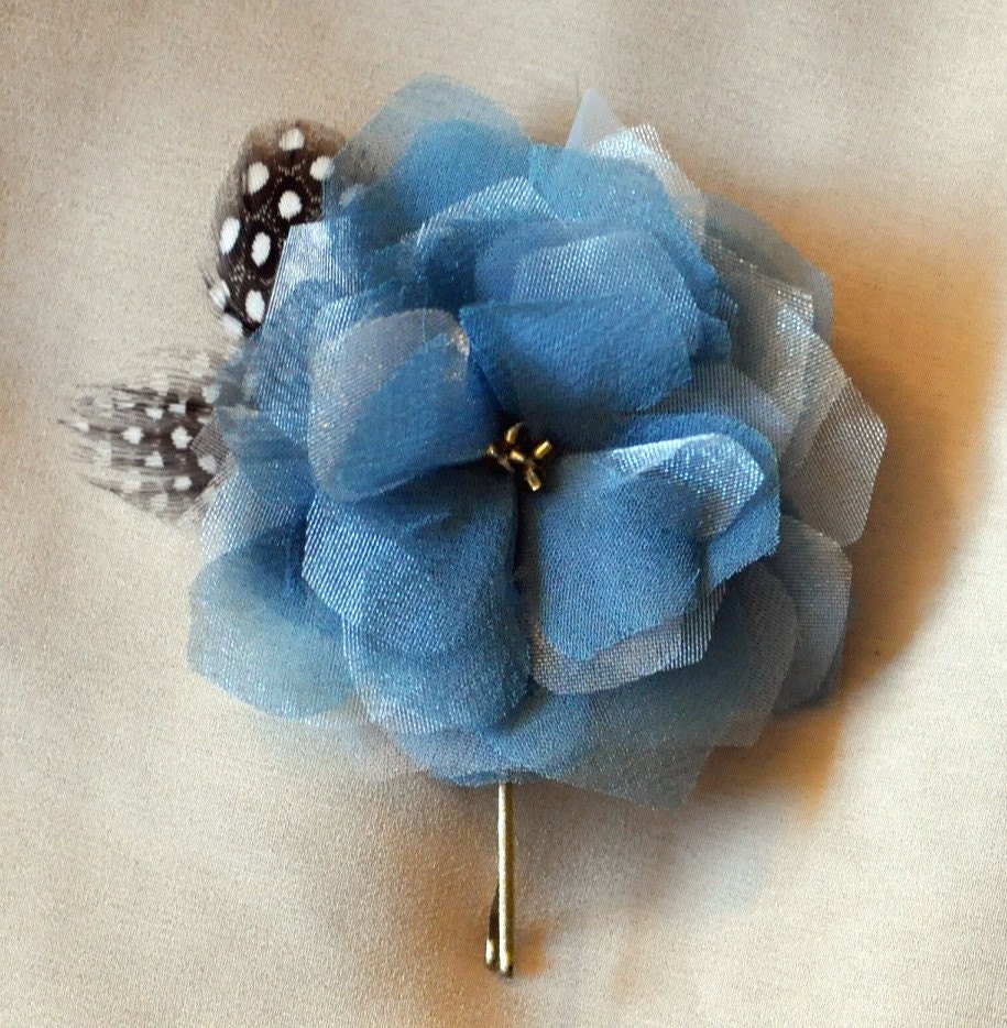 Silk Blue Chiffon Bobby Pin Mini Facsinator