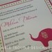 Polka Dot Elephant Baby Shower or Birthday Invitation (set of 10)