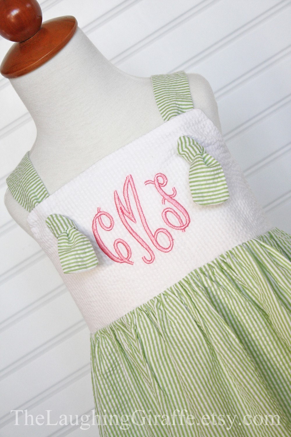 The Meredith...Girls Knot Dress, Monogrammed Dress