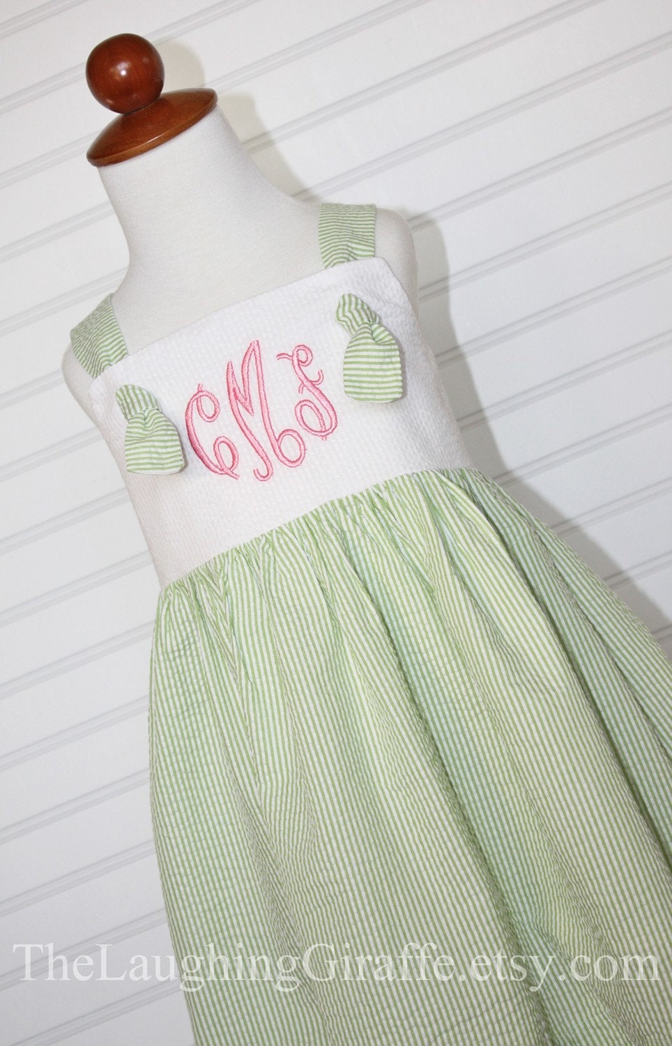 The Meredith...Girls Knot Dress, Monogrammed Dress