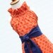 Tangerine Delight...Girl's Ruffler Dress with Removable Sash