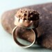 Sea Urchin Fossil in Oxidized Sterling Silver Ring