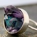 Mixed Crystal Keyhole Sterling Silver Ring- Custom Made