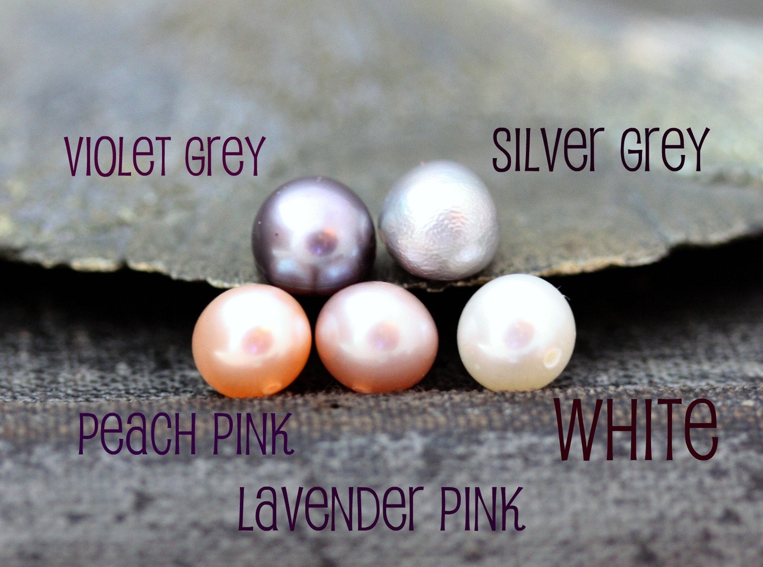 Colored Pearls in Textured Sterling Silver Ring- Choose Your Pearls