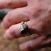 Custom 14k Gold Stacking Birthstone Ring- Rough and Cut Gemstones