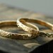 Gold Stacking Rings- 14k Gold, Hammered Finish