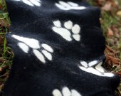 MEOW in BLACK wool felted warm winter unisex scarf