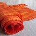 FIERY LAVA felted thin wool scarf wrap shawl merino felt multicolor fiber woman women womens scarves