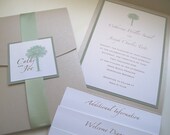Palm Tree Pocketfold Invitation