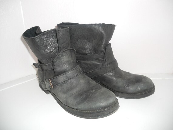 slouch moto boots