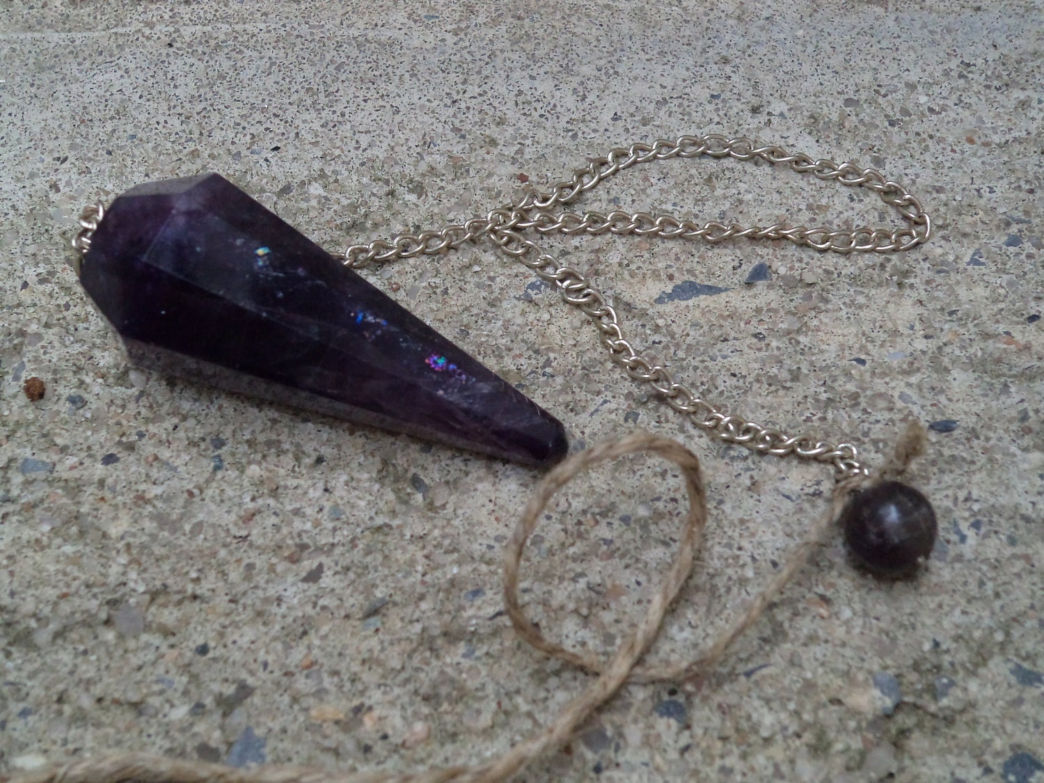 amethyst stone pendulum
