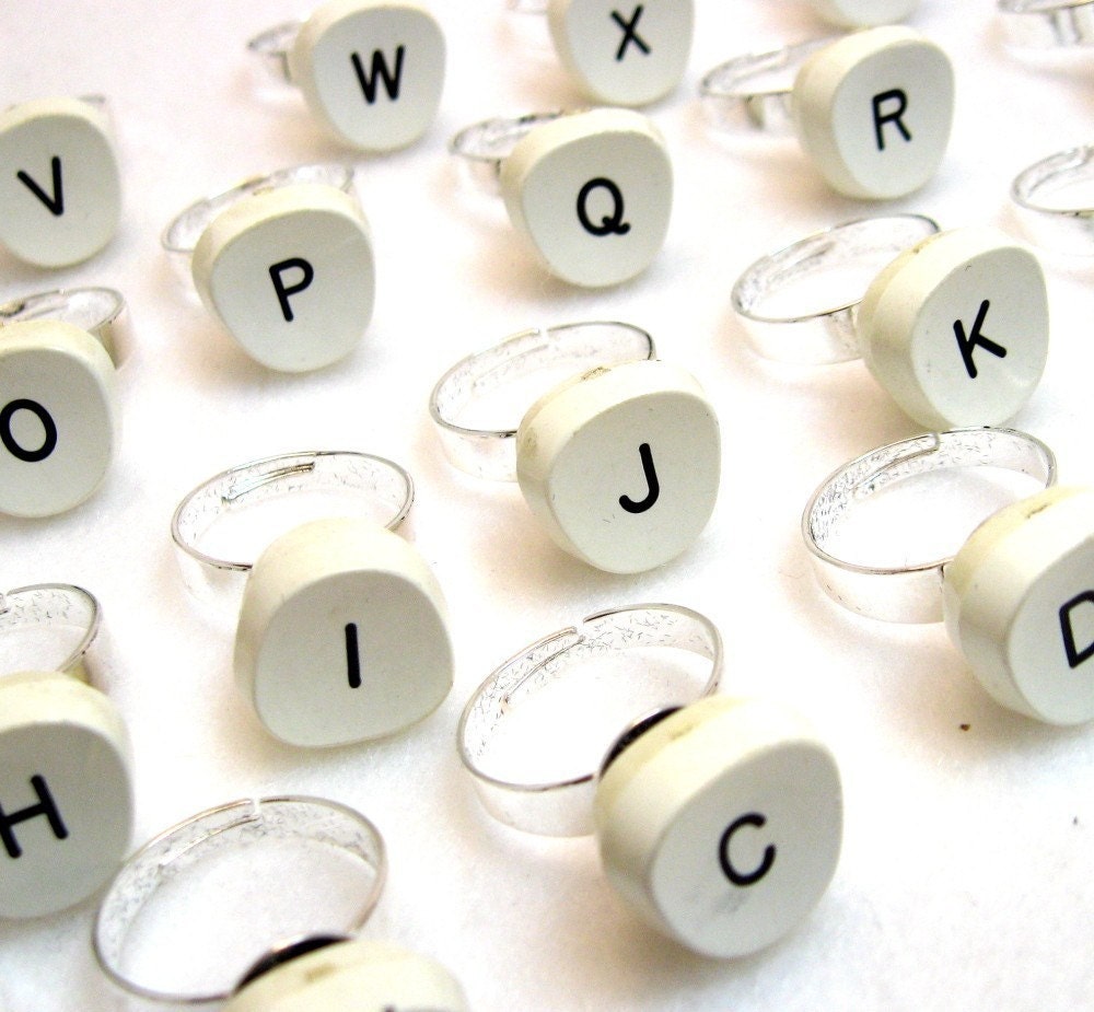 Vintage SEARS Typewriter Rings - Adjustable