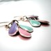 Earrings - Cascading Raindrops - Candy Drop Epoxy Beads in Pastel Aquamarine, pink and lavendar