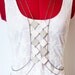 Reclaimed Leather Body Harness on Antique Style Gold Chain. No.03 Pale Green and Cream Chequered Harlequin