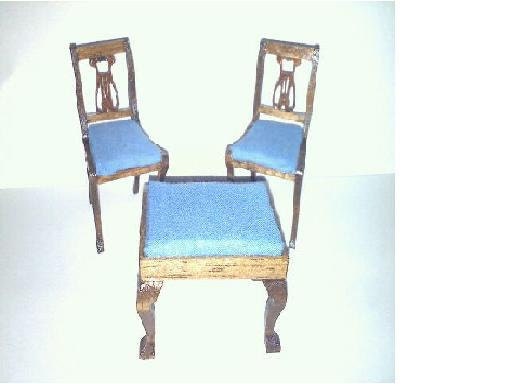 Dollhouse Chairs and Ottoman
