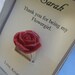 Ask flowergirl, junior bridesmaids. Rose ring. FREE personalized notecard. Ring child sized.