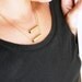 Modern silver necklace. Layered silver necklace with two tiers of silver plated chain.