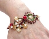 Gemstone Bracelet - Wearable Art - Artistic Jewelry - Rolling Meadows Ooak