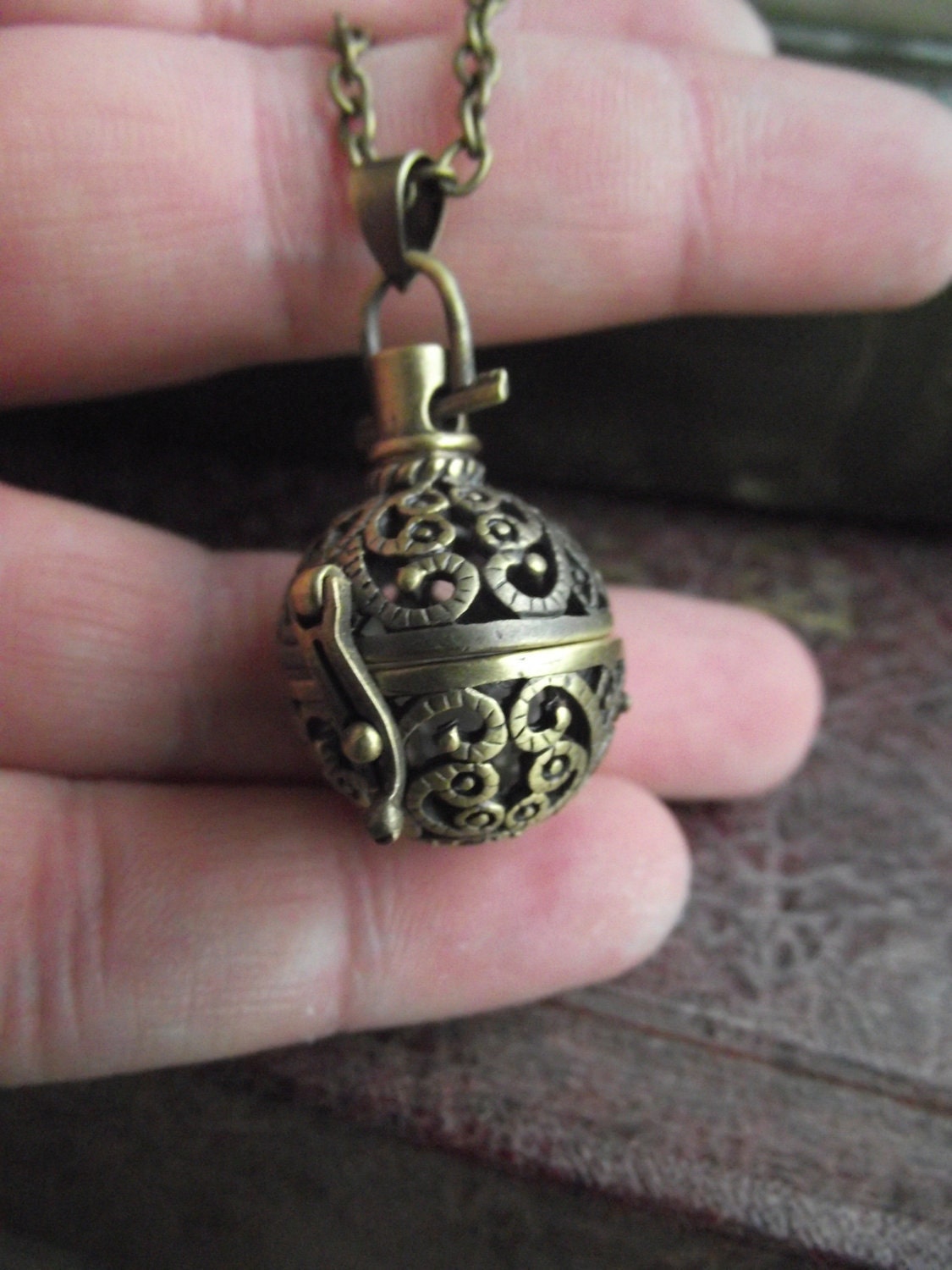 BACK by POPULAR DEMAND - The Original Peetas Pearl - Keepsake Antique Brass Locket Necklace