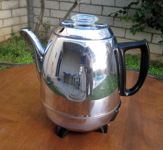 Vintage Electric GE Coffee Percolator / Retro Chrome by MidMod