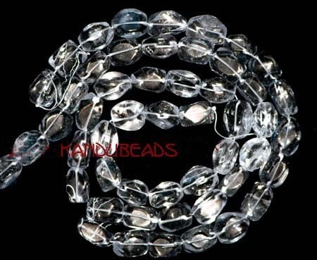 CLEARANCE 30% OFF - Clear Natural Crystal Quartz Smooth Facet Nugget Beads 18x15mm 16 inch (aprox 24 beads) A quality