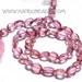 Mystic TOPAZ FACET PINK  oval beads 8x6mm 7inch strand 32 carat