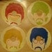 Set of 4 BEATLES Portraits on 45s (Vinyl Records)