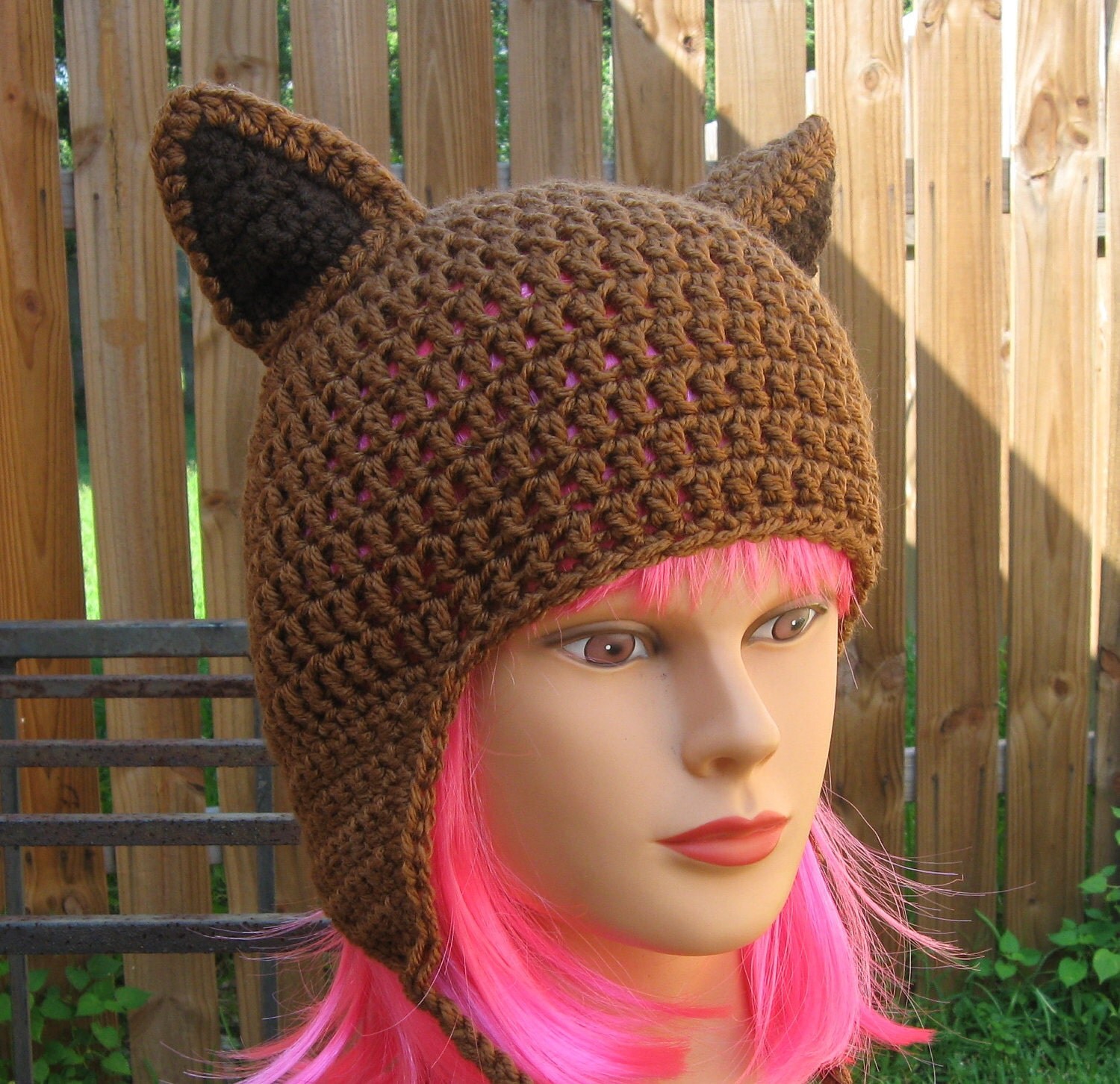 Crochet Raccoon Hat