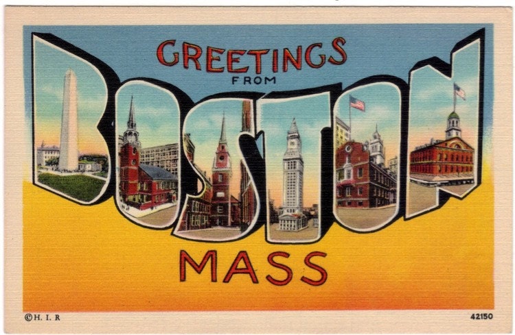 Vintage Boston Postcard