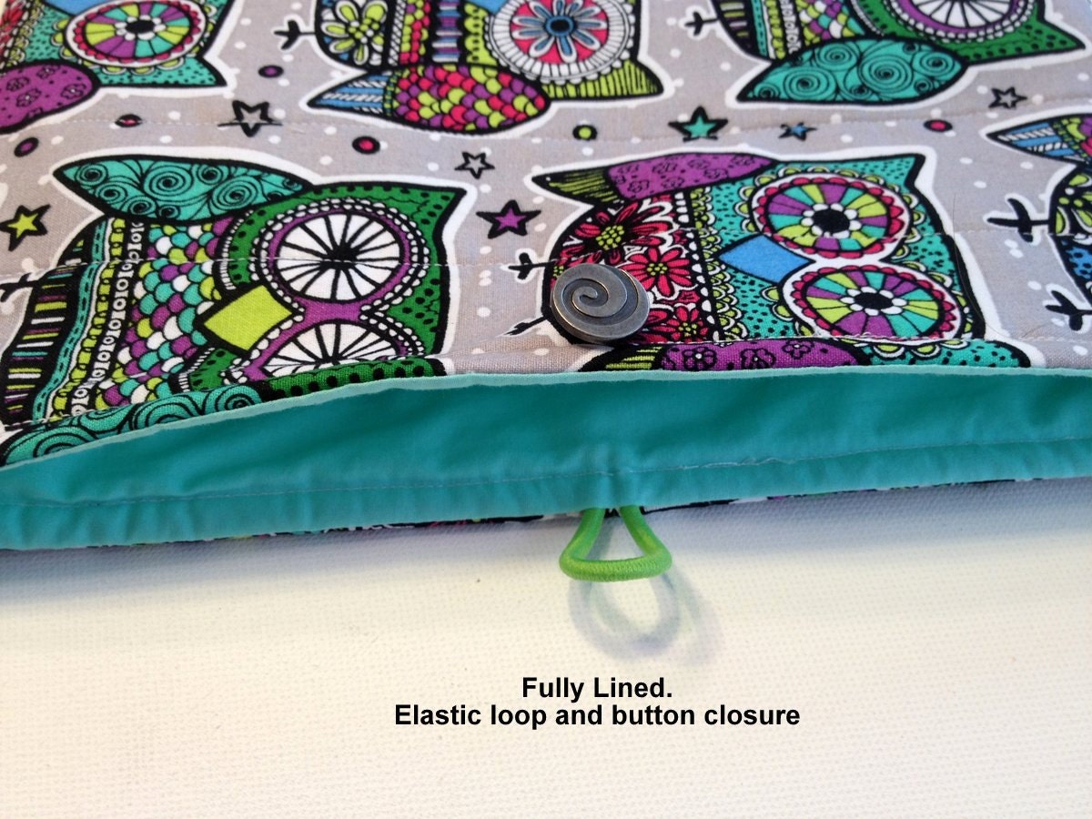 Owl Handmade Laptop sleeve, Unique Owl Lap top Case