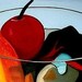 Pop Art - Original Oil Painting - Red Cherry - Mad Men - Cocktail - Juicy Orange Slice by Will Wieber