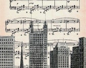 NEW YORK MUSIC giclee print poster mixed media