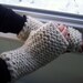 Fingerless Texting Gloves, Wheat Wrist Warmers