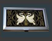 Business Card Case - Swans by Walter Crane.