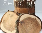 Cedar Circles, set of 50, rustic, natural wood, unfinished and ready for your project, DIY wedding decor, quantity of 50