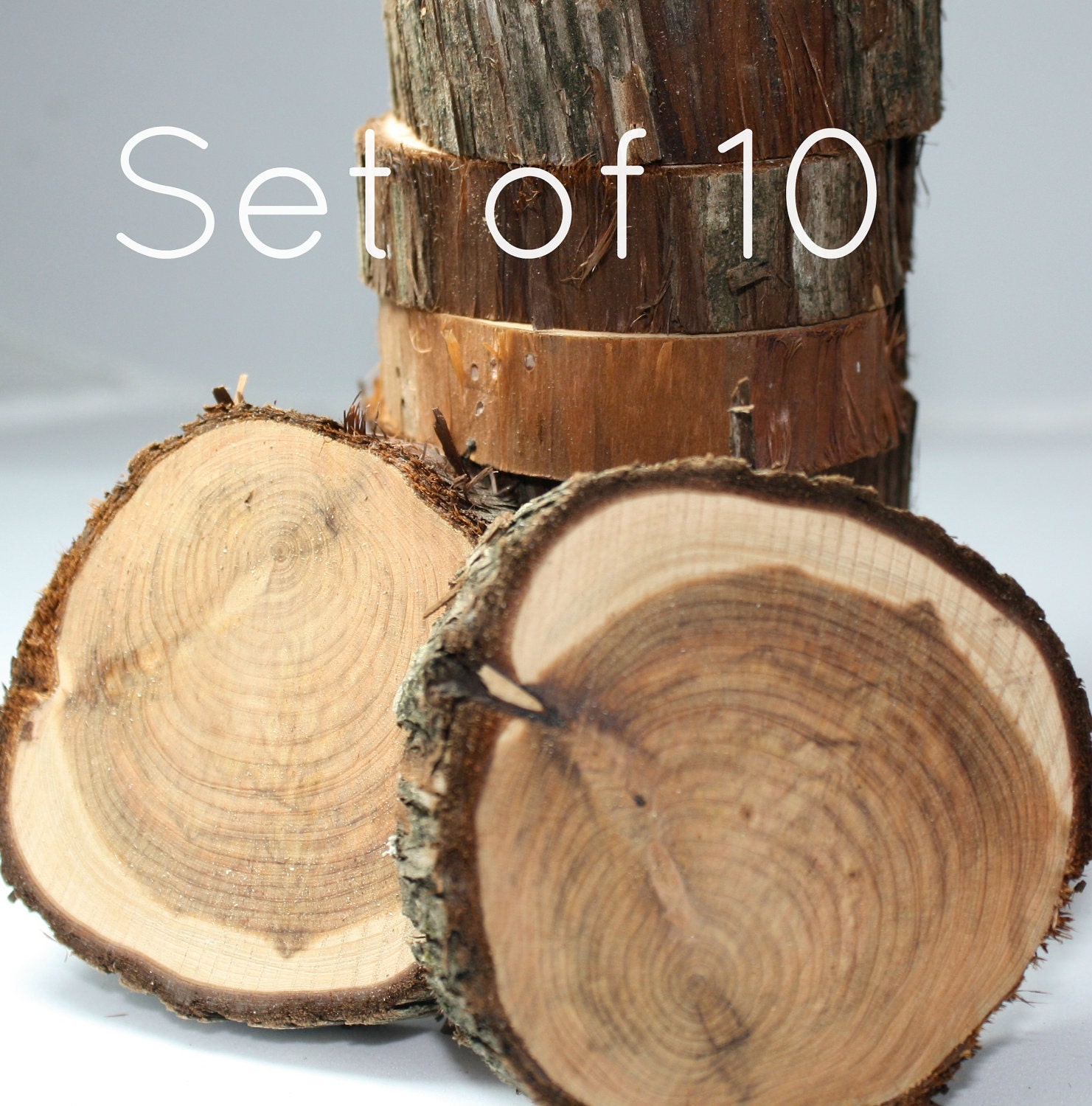 Cedar Circles, set of 10, rustic or woodland, centerpieces or decor, natural wood, unfinished and ready for your project, DIY wedding decor