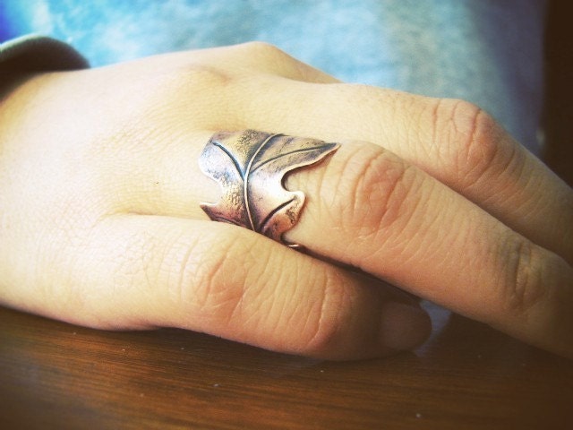 Leaf bronze Ring
