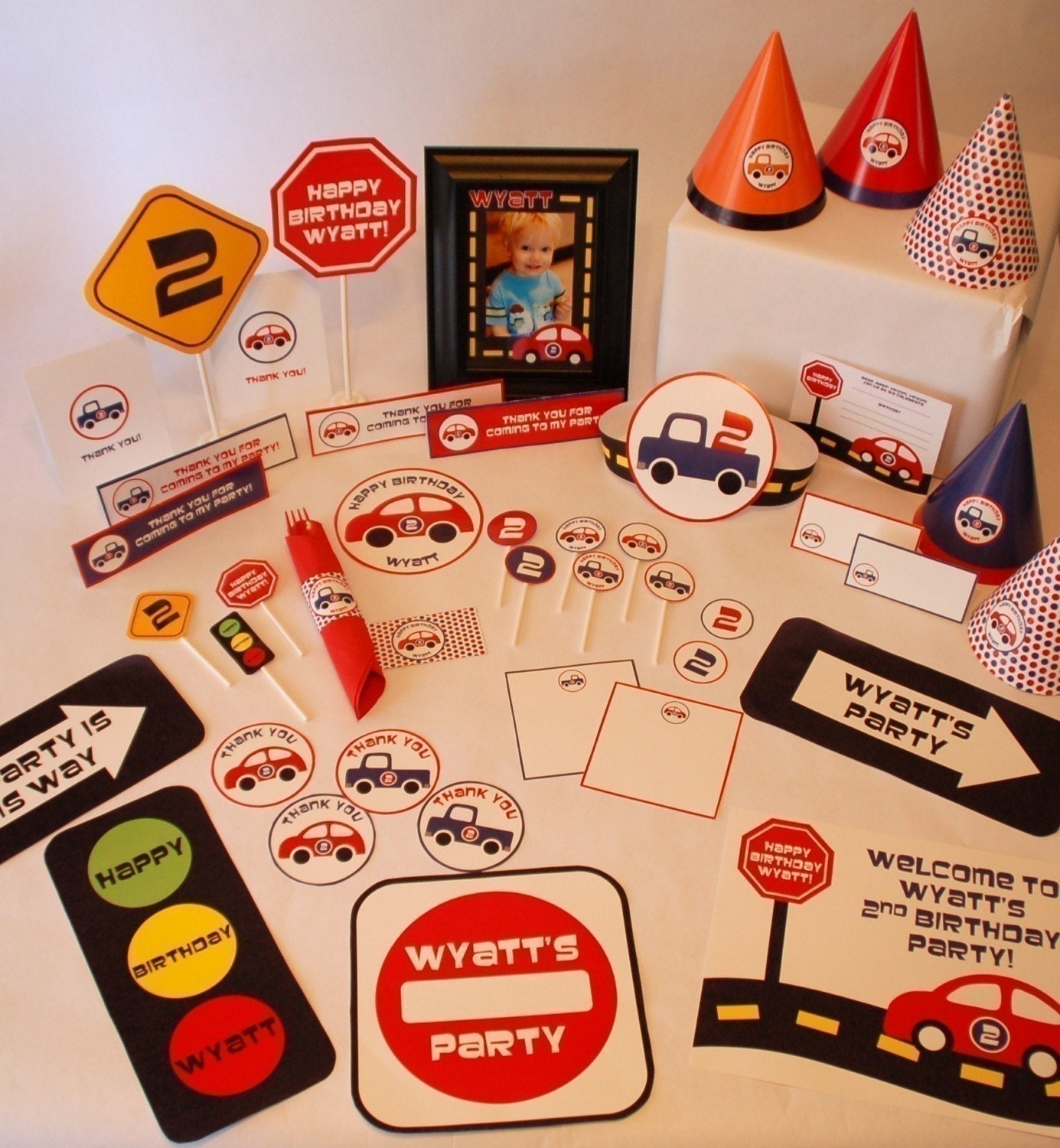 Car/Truck Party-Printable PDF File PERSONALIZED Il_570xn