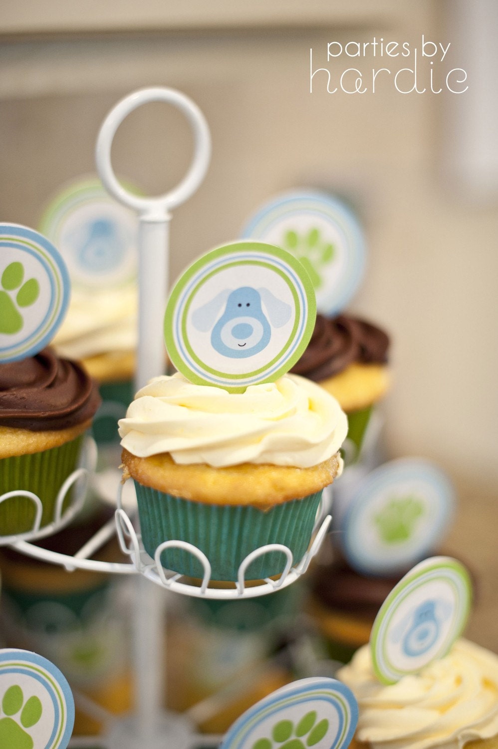 Puppy Party Circles-Printable PDF File Il_570xn