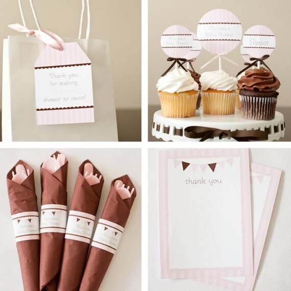 Pink Birthday Party/Baby Shower-Printable PDF file PERSONALIZED Il_570xn