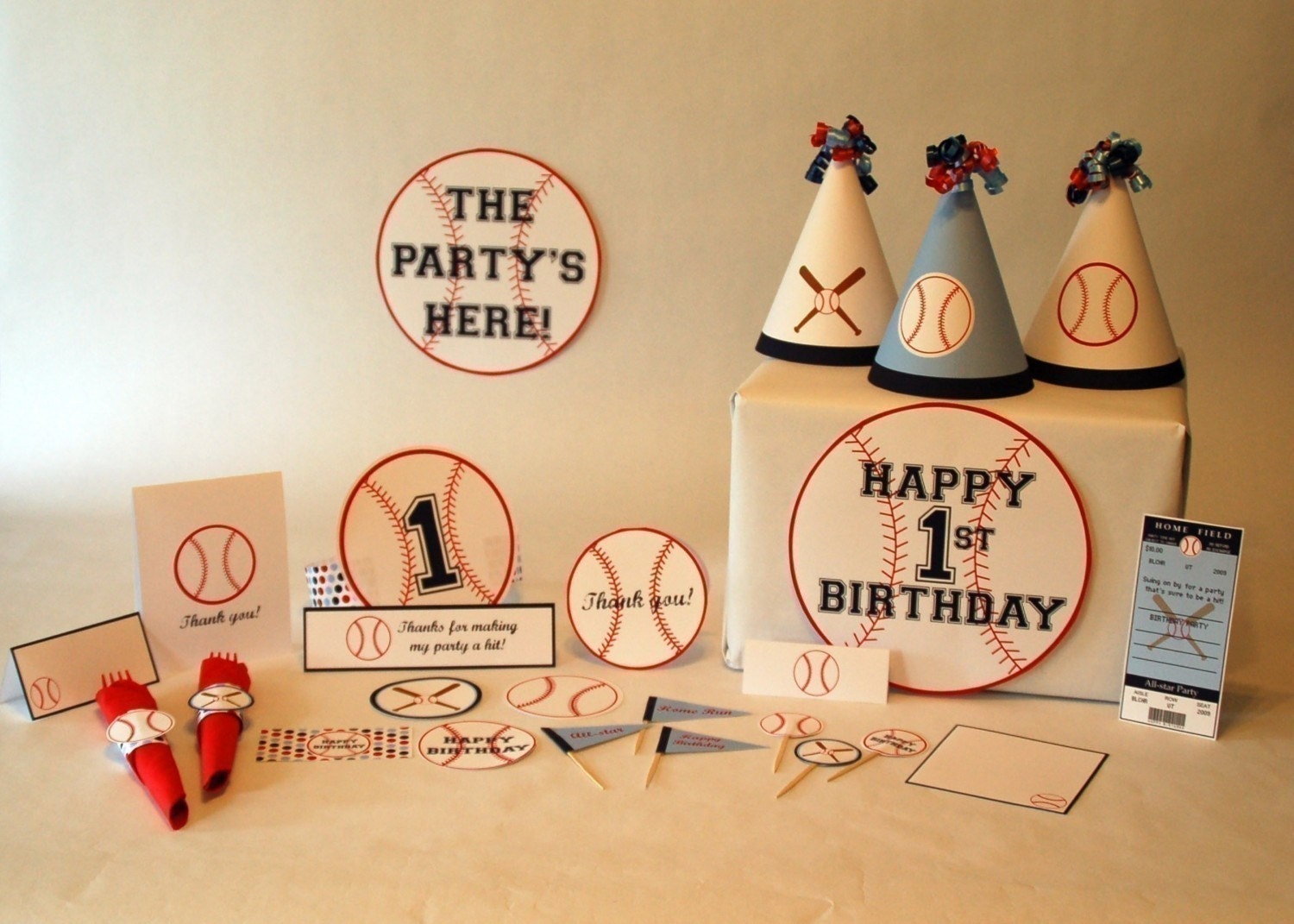 Baseball Party-Printable PDF File PERSONALIZED
