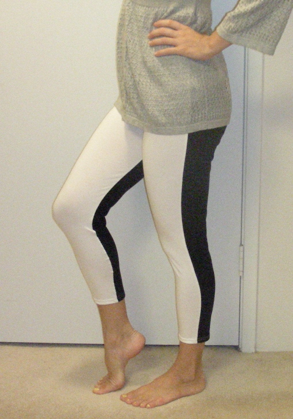 black and white leggings workout