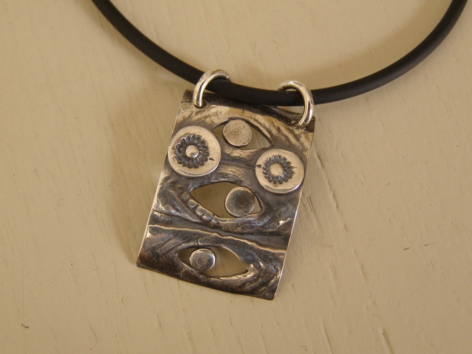 Fine Silver Face Pendant Let's Face It